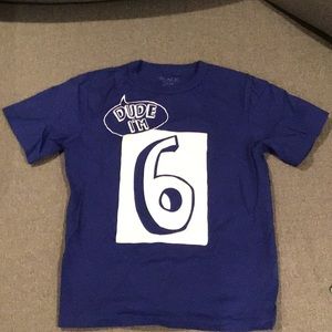 6th birthday t shirt
